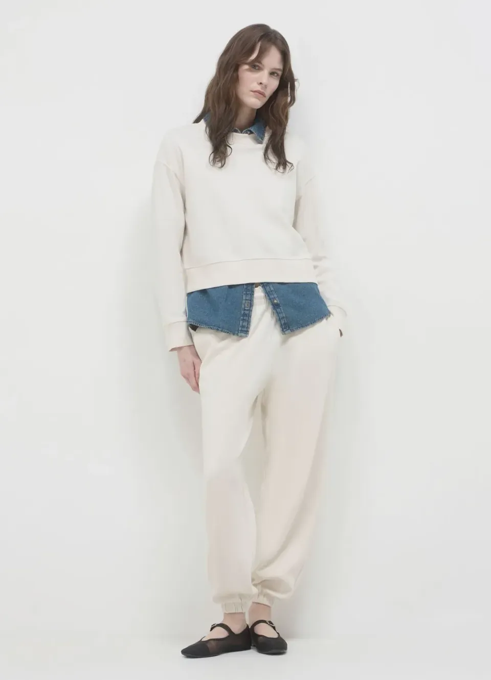 Calliope Pantalone ginnico tinta unita jogging coton uni