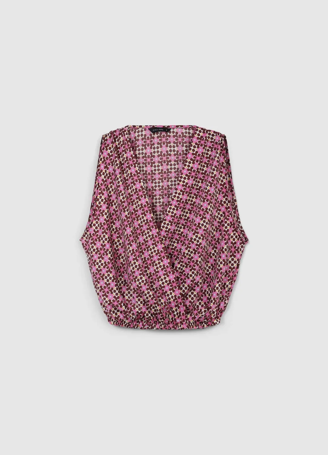 Calliope débardeur croisé satiné top femme fantaisie
