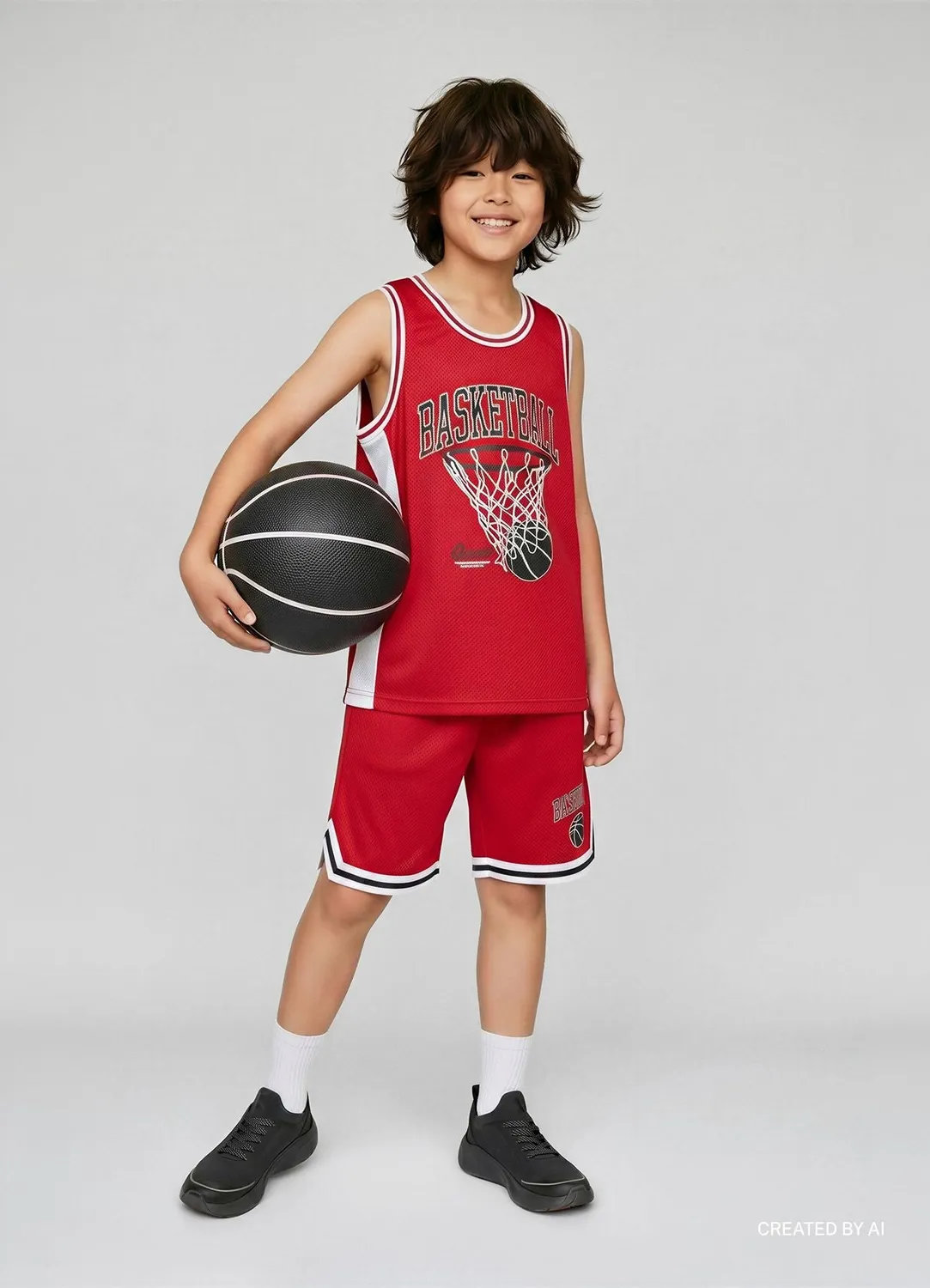 Calliope short basket filet garcon imprime taille elastique