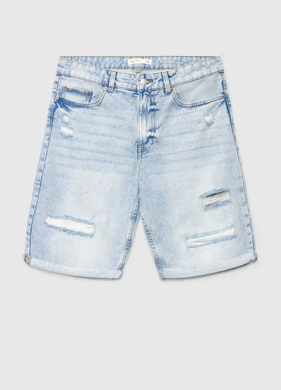 Calliope short jean déchiré homme ourlet revers