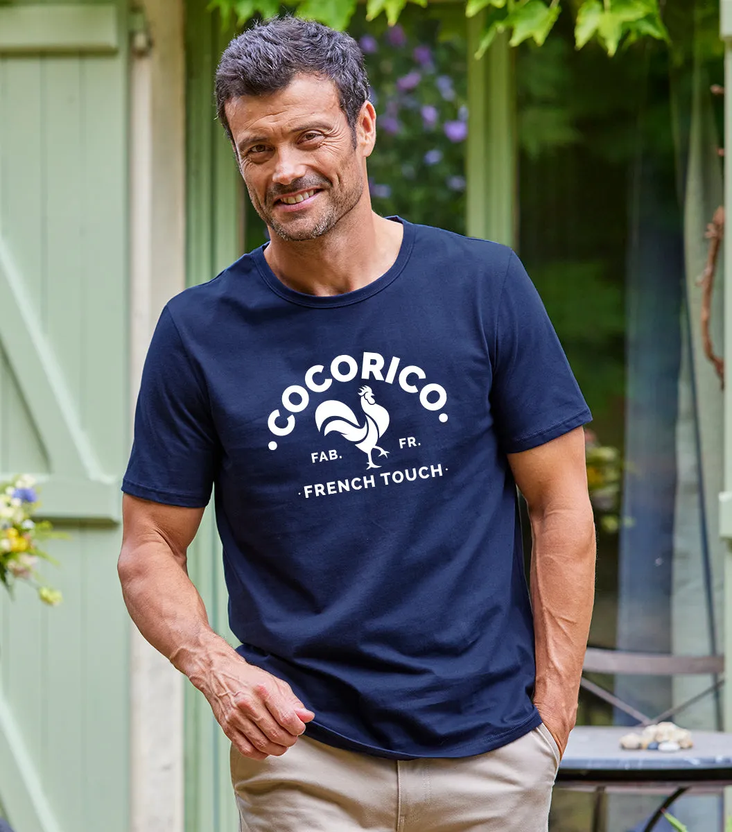 Cocorico Coq Français t-shirt homme marine coton