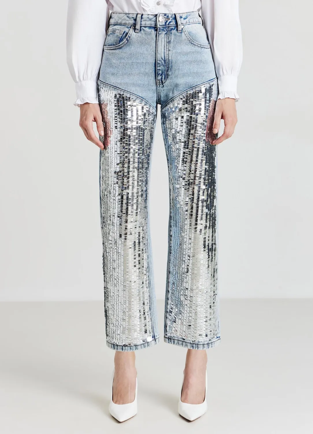 Calliope Jean Paillettes Femme 5 Poches Coupe Regular