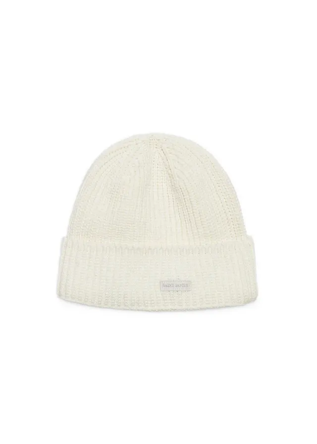 Saint James Albiez bonnet écume coton laine