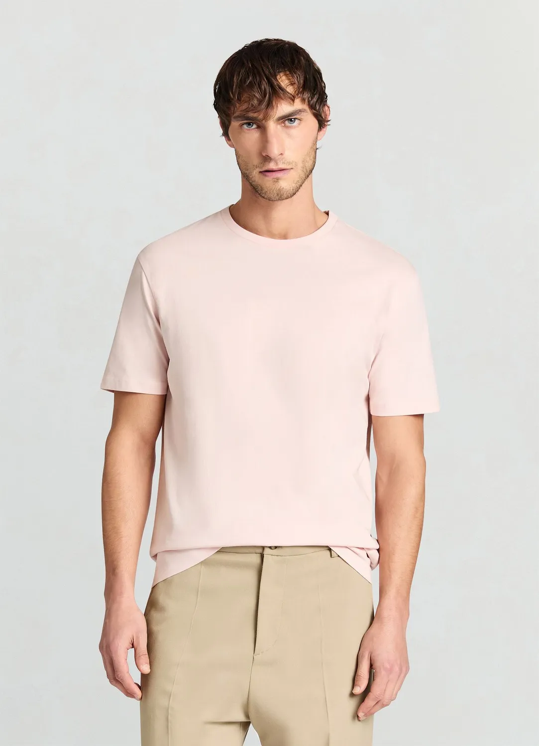 Calliope t-shirt col rond homme uni manches courtes