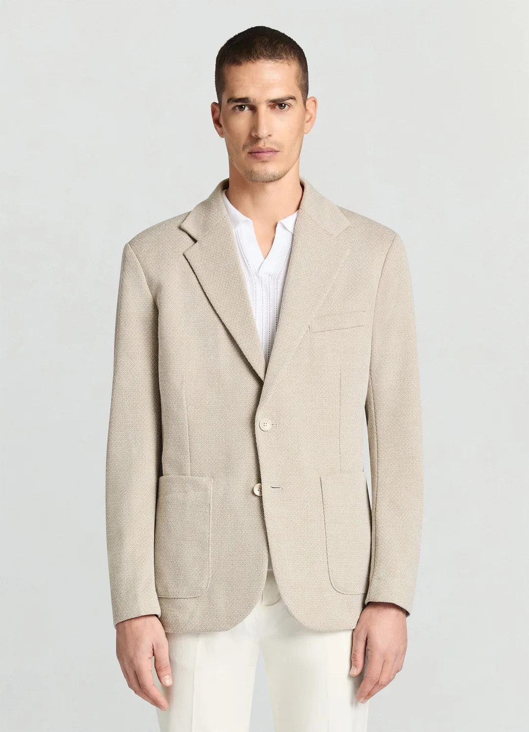 Calliope blazer jacquard monopetto homme 2 boutons