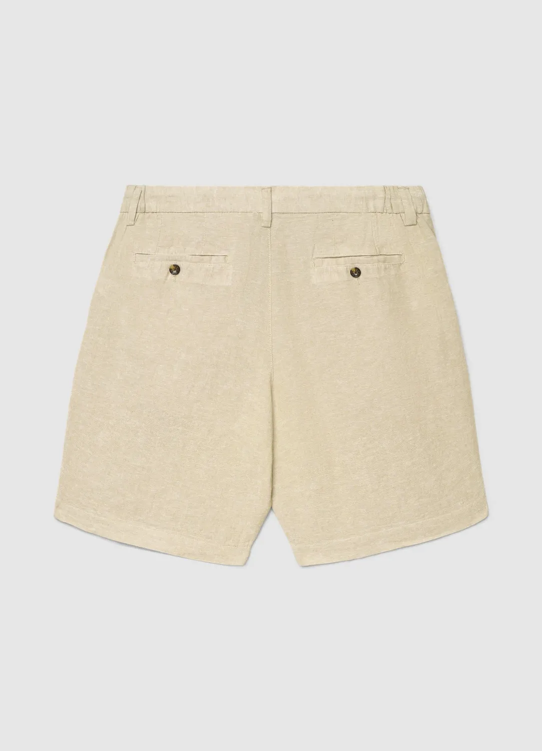 Calliope bermuda homme mélange lin regular uni