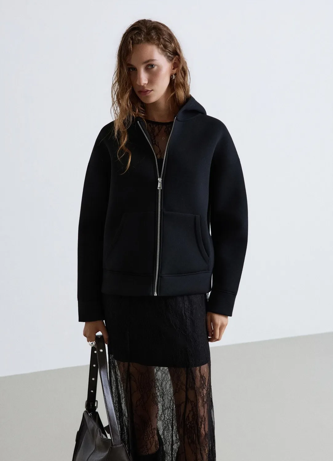 Calliope sweat capuche zippé femme uni