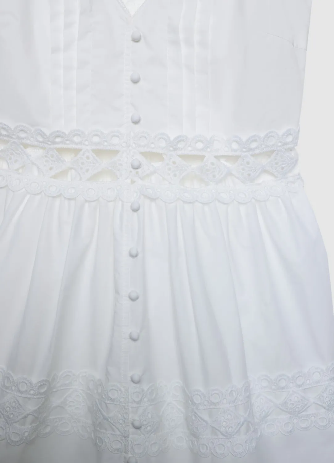 Calliope robe courte femme bretelles broderie