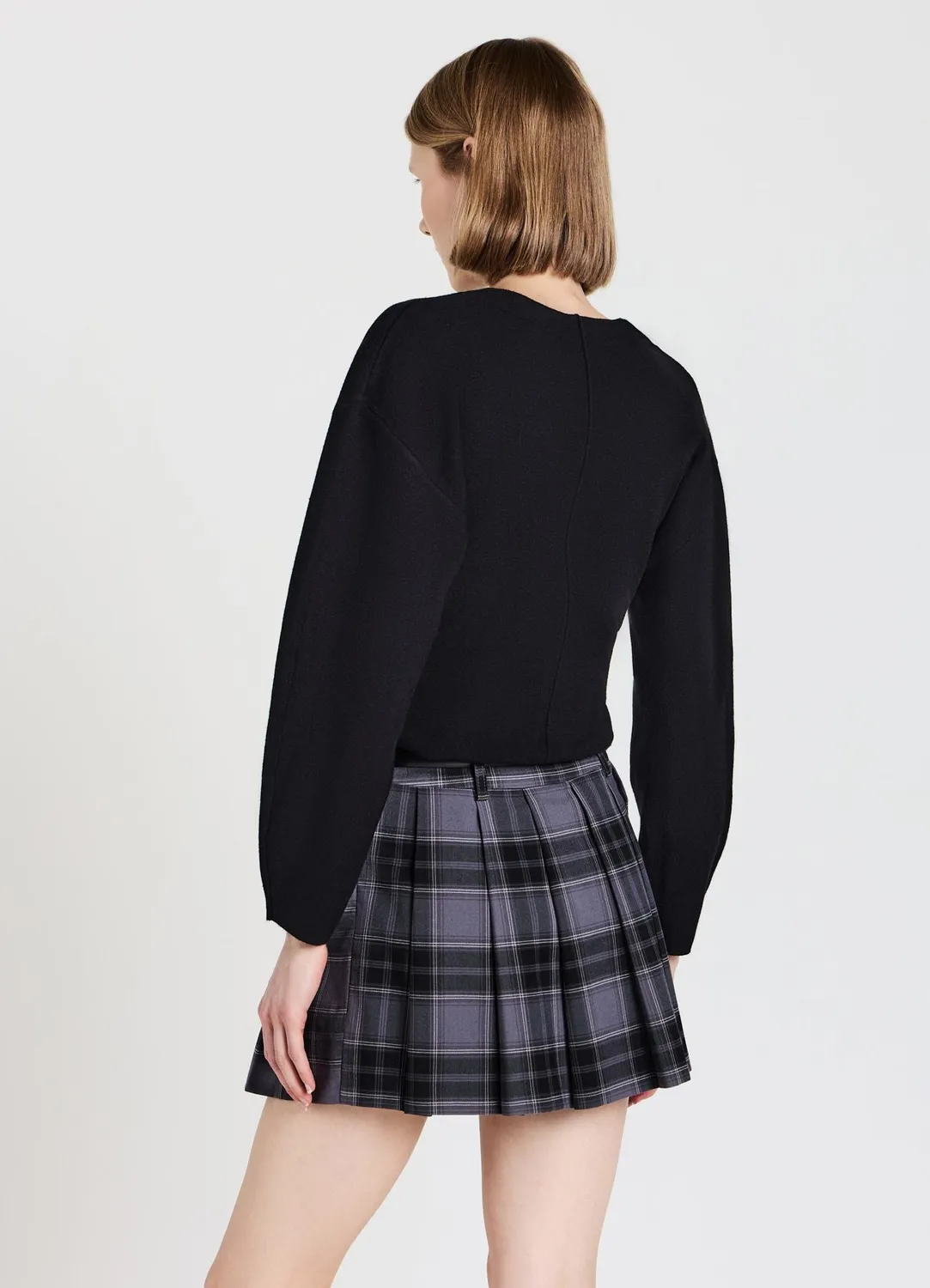 Calliope skort plissé jupe-short femme à carreaux