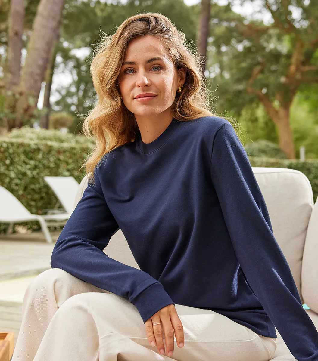 Cocorico Intemporel sweat femme marine coton