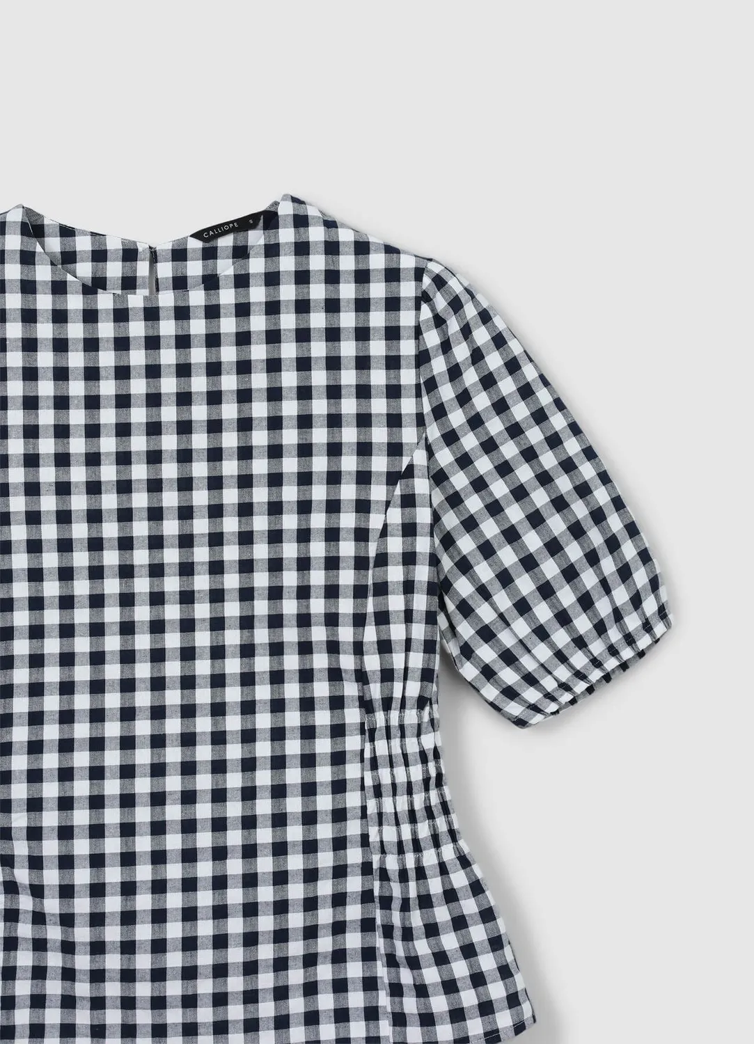 Calliope blouse femme XS carreaux manches courtes