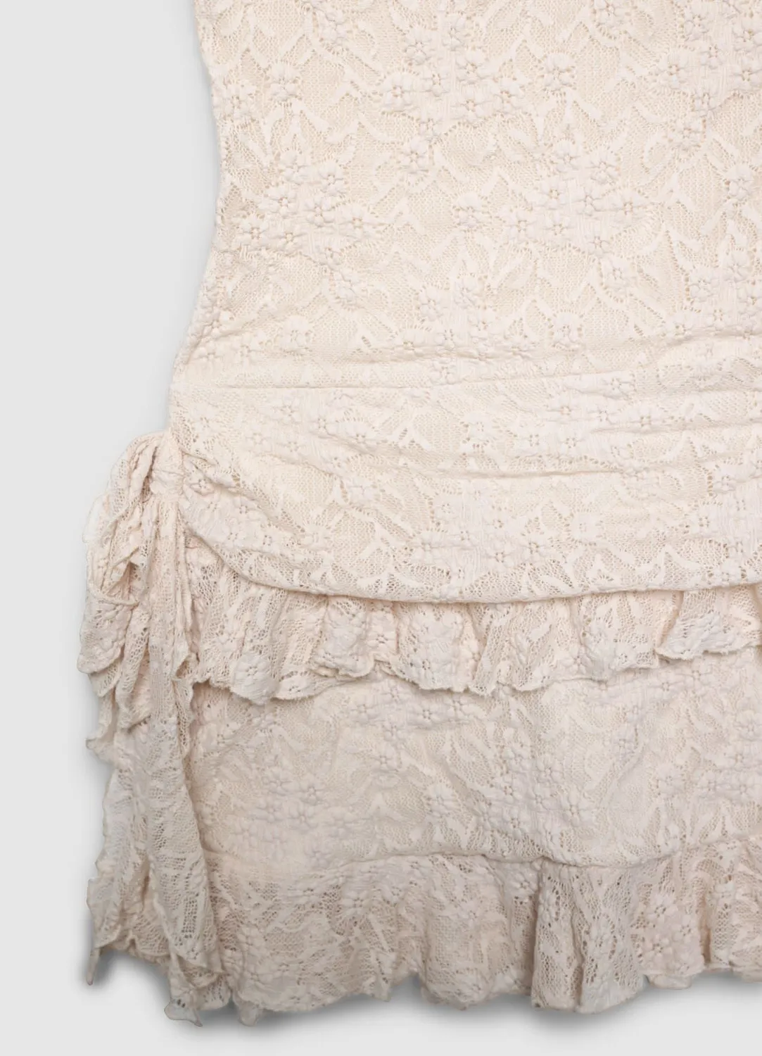 Calliope Robe bandeau dentelle volants femme festive
