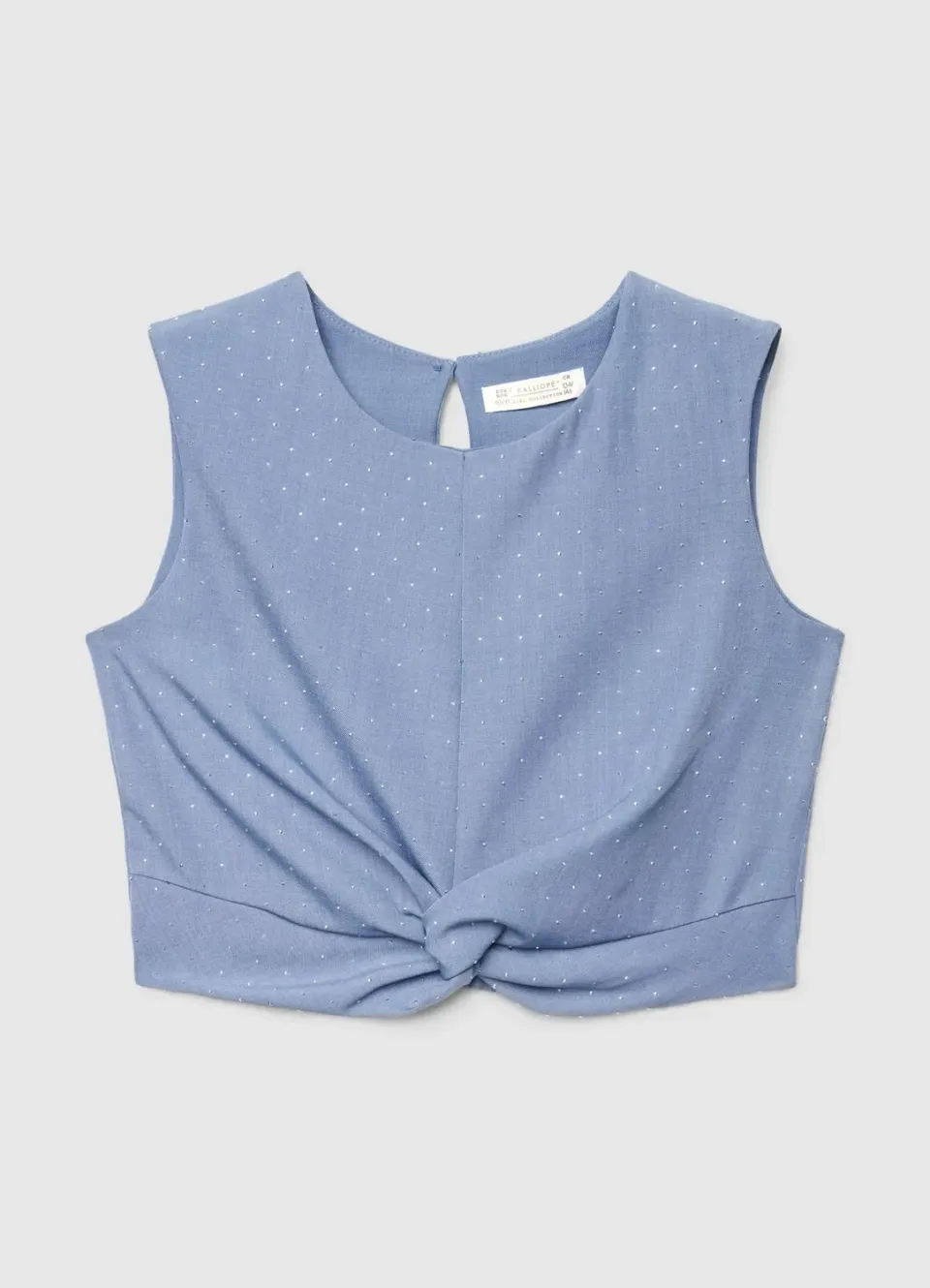 Calliope top pois nœud devant sans manches fille
