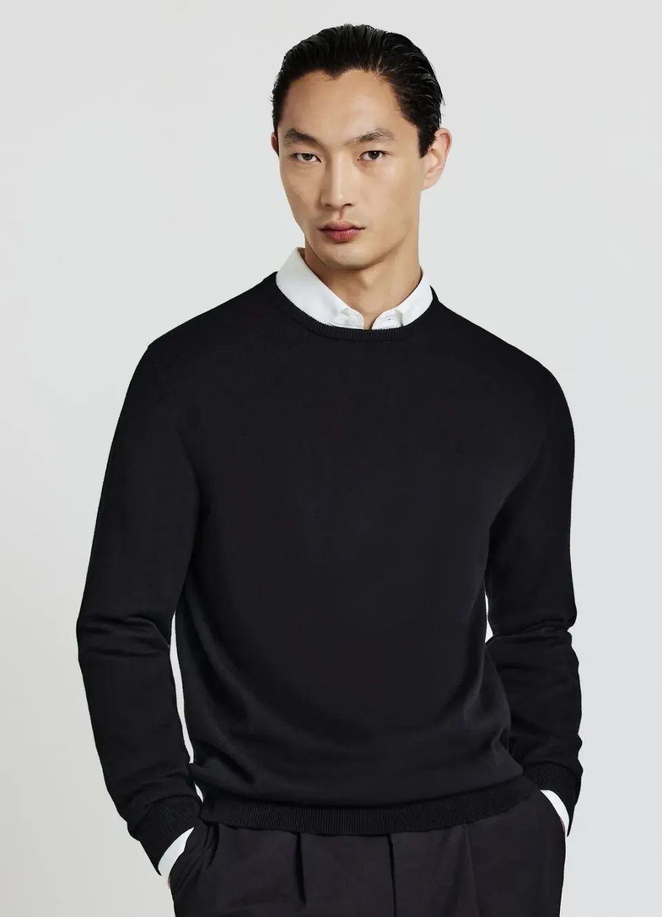 Calliope pull col rond homme coton