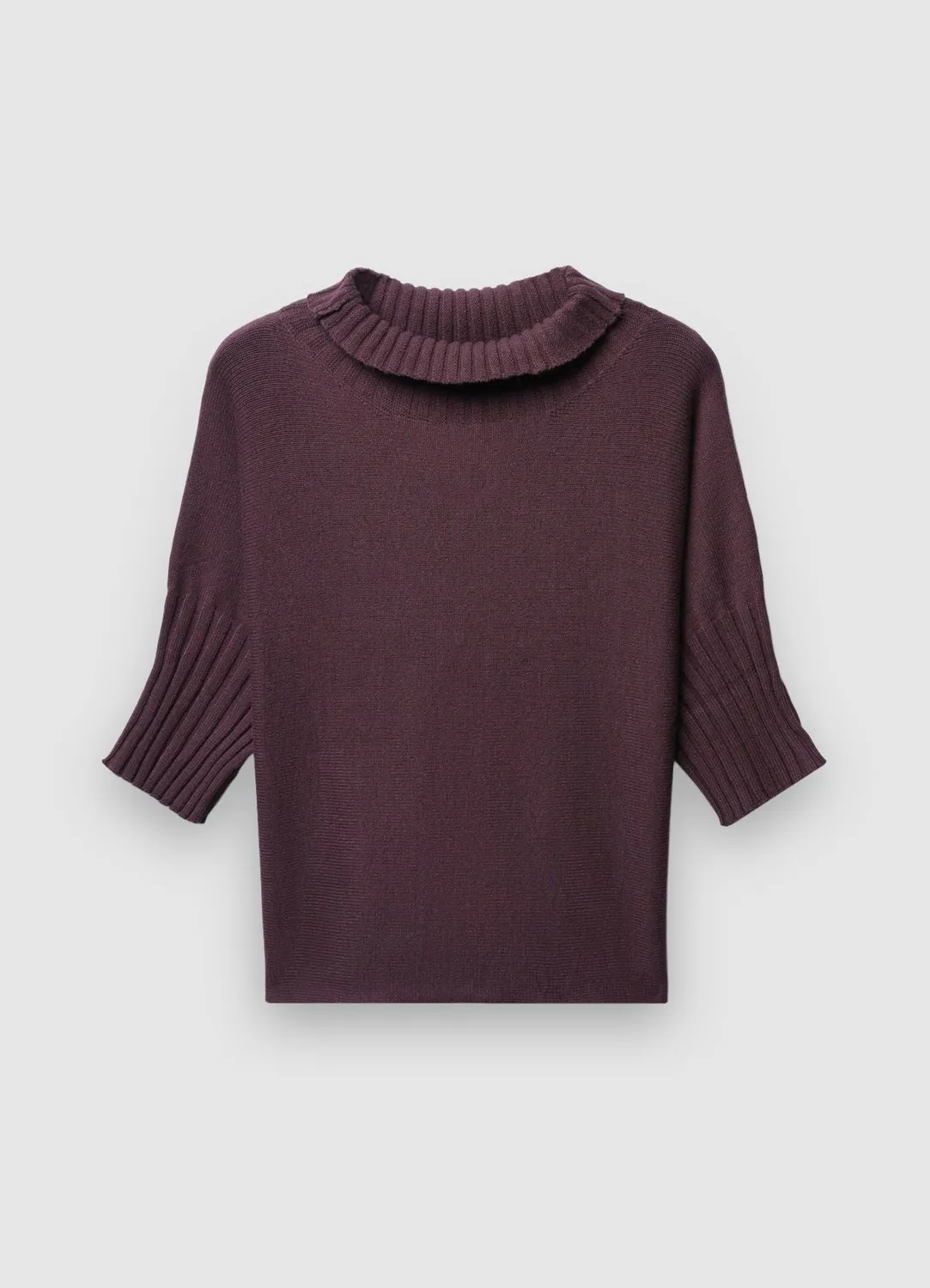 Calliope pull femme col bateau manches 3/4 côtelé