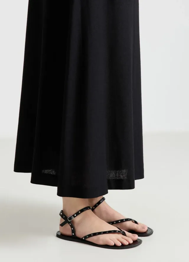 Calliope sandale spartiate plate femme clous