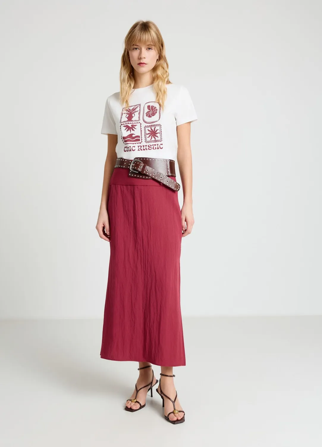 Calliope t-shirt imprimé femme col rond manches courtes