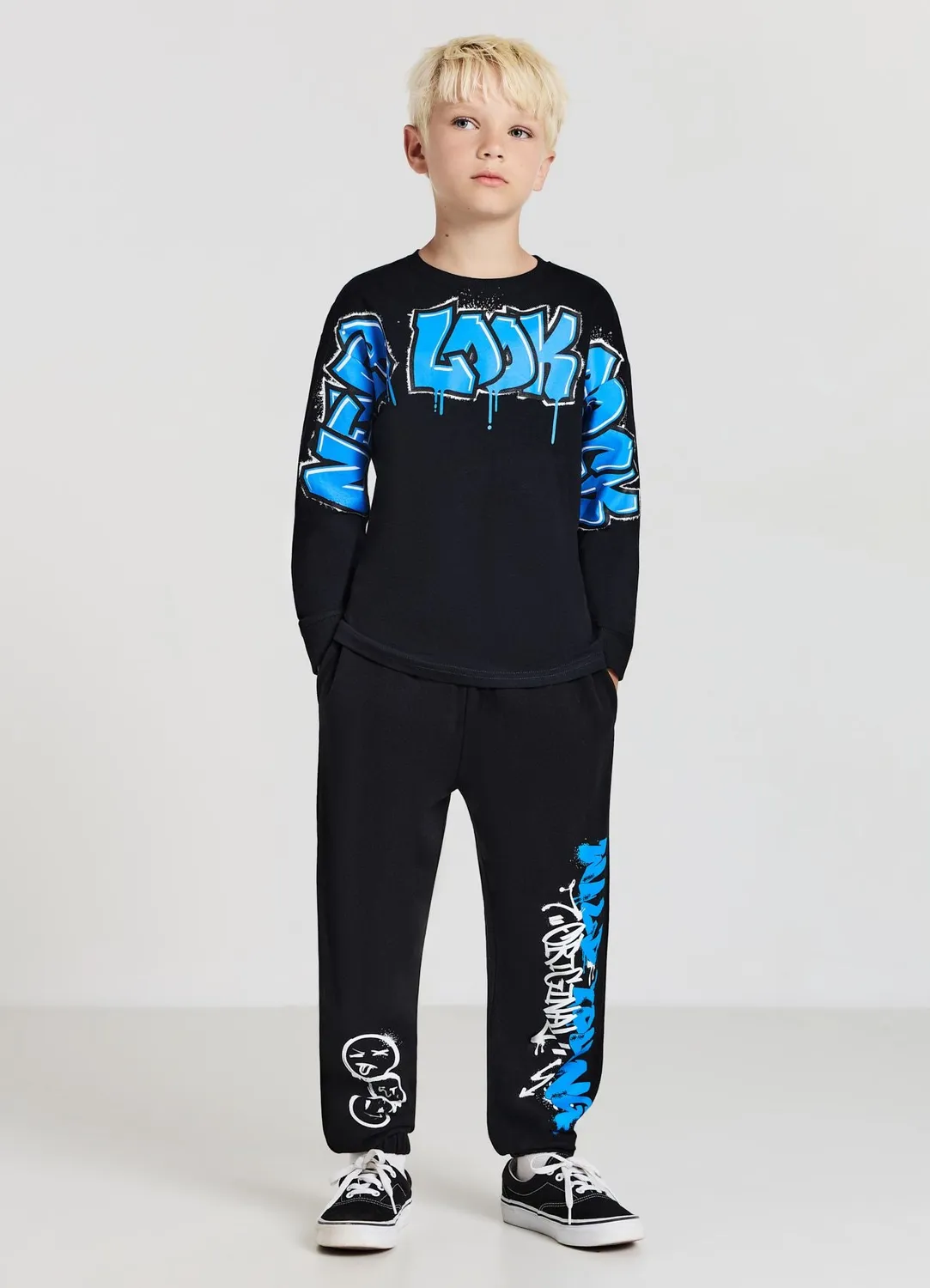 Calliope pantalon jogging graffiti garçon imprimé