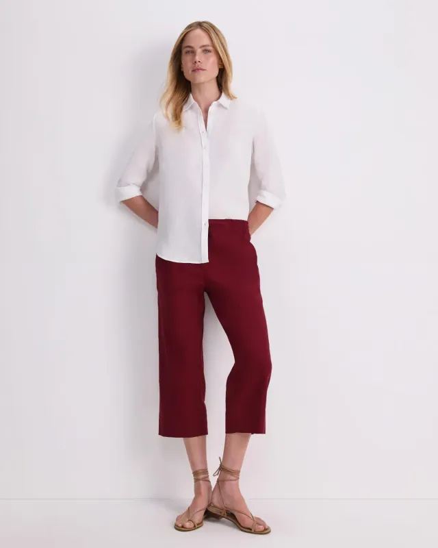 Sportscraft Rosa pantalon lin cropped femme
