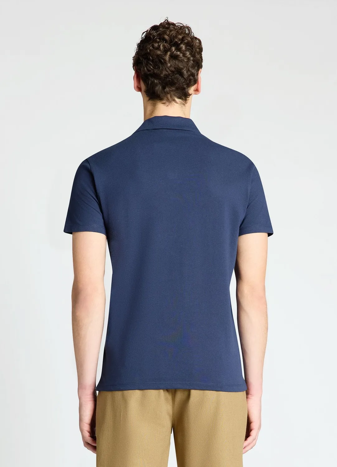 Calliope polo uni t-shirt homme col polo sans boutons
