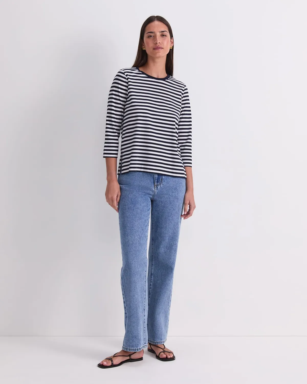 Sportscraft Mercerised tee femme coton manches 3/4