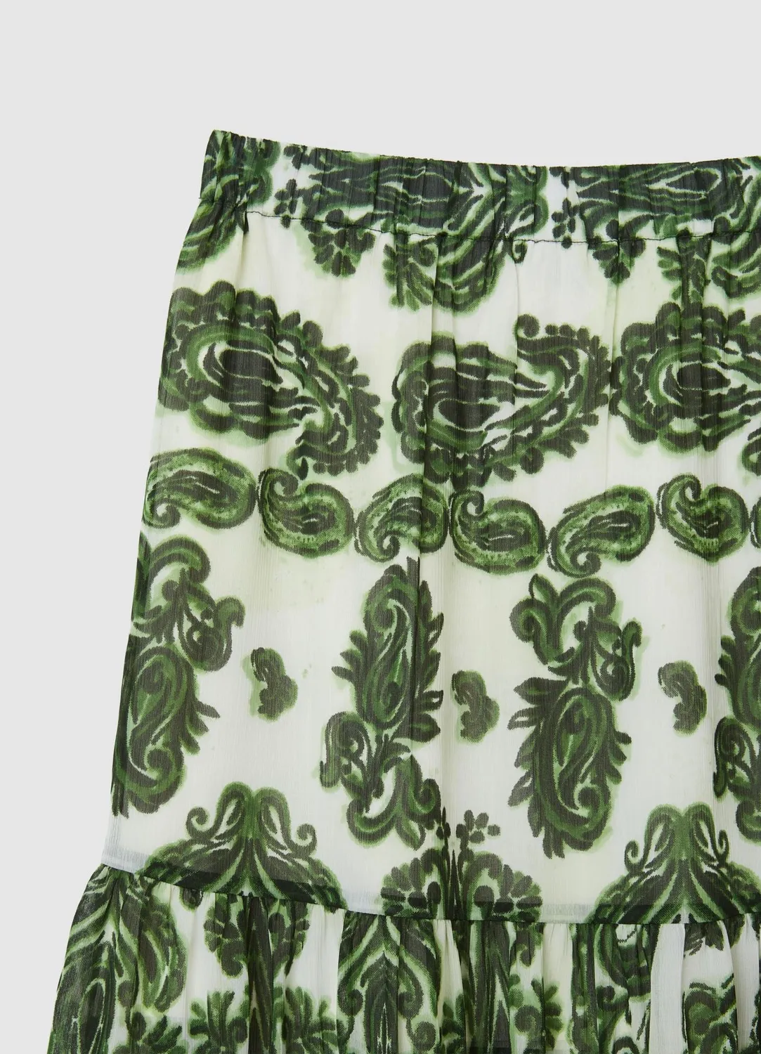 Calliope jupe longue femme volants paisley