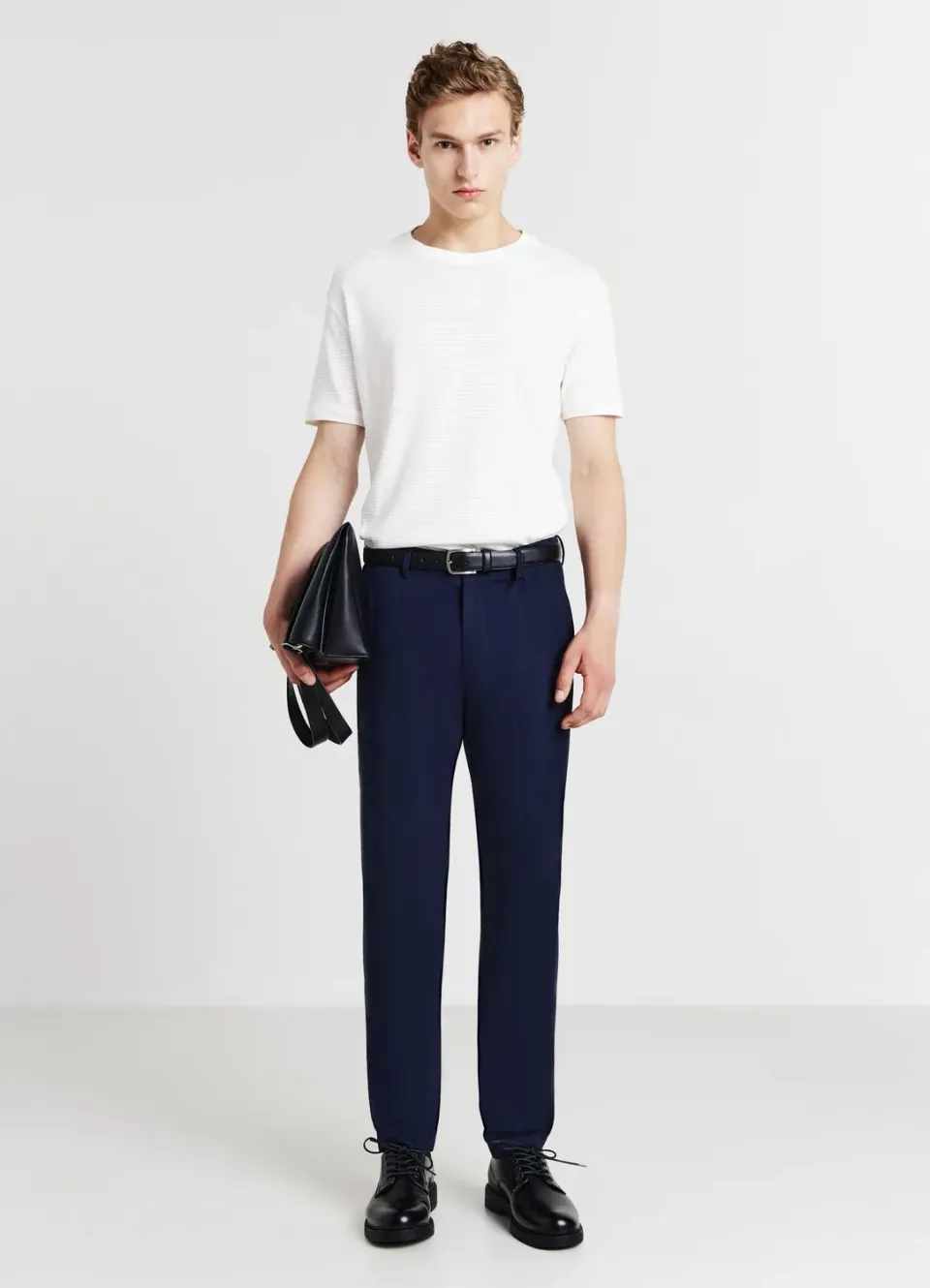 Calliope T-shirt coton texturé col rond homme