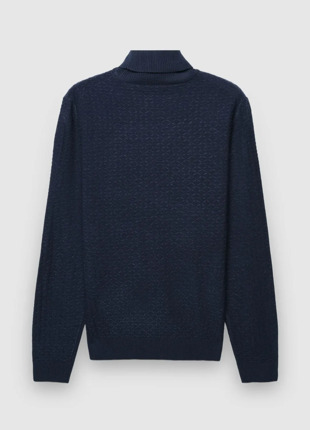 Calliope pull col roulé homme maille géométrique