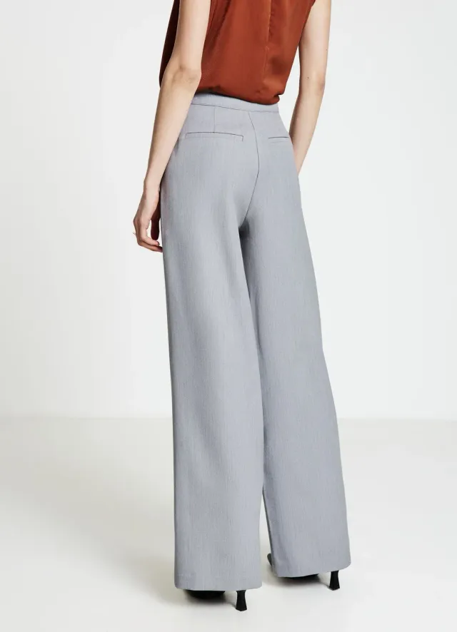 Calliope pantalon portefeuille femme wide leg uni boutons