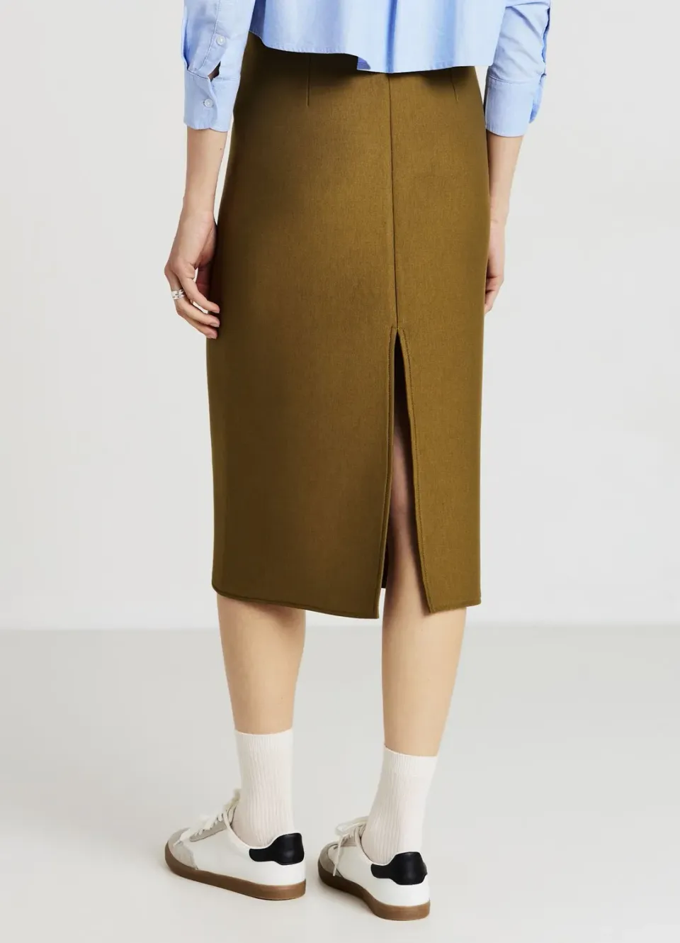 Calliope jupe midi fendue femme colonne