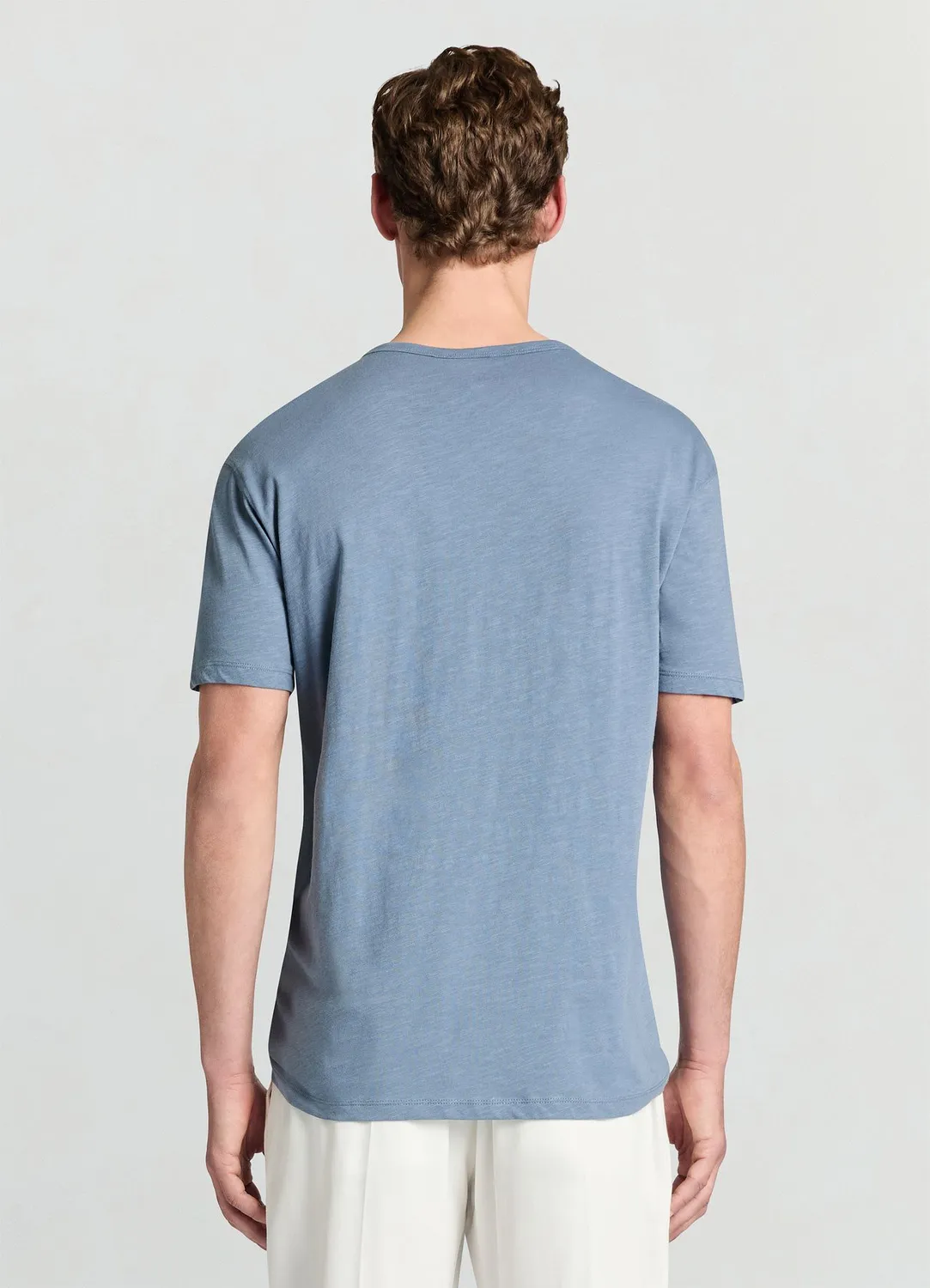 Calliope T-shirt henley homme col boutonné uni
