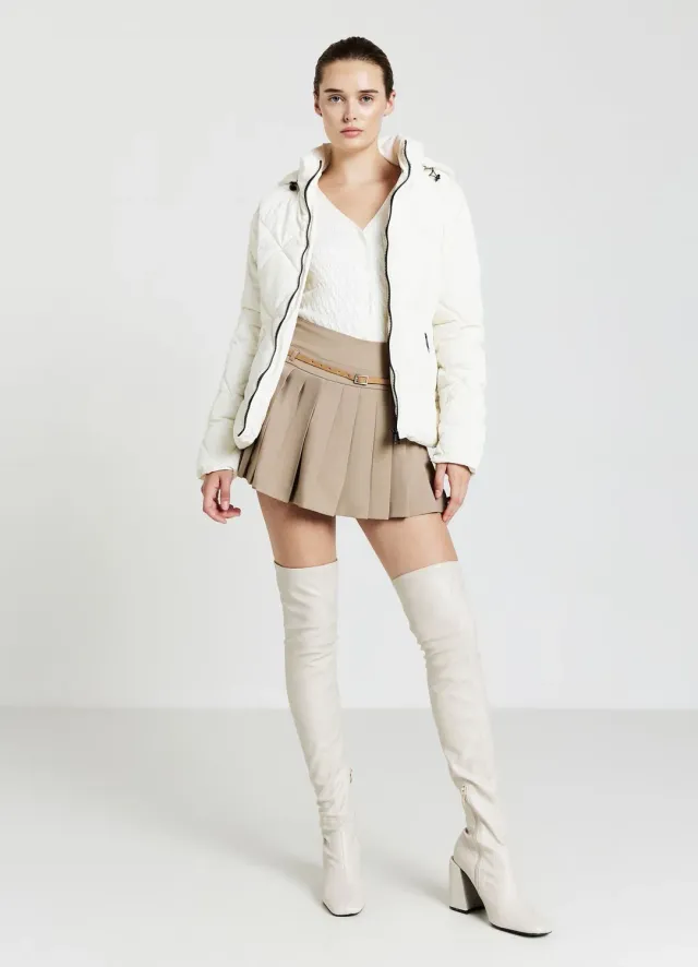 Calliope skort plissé femme jupe-short ceinture