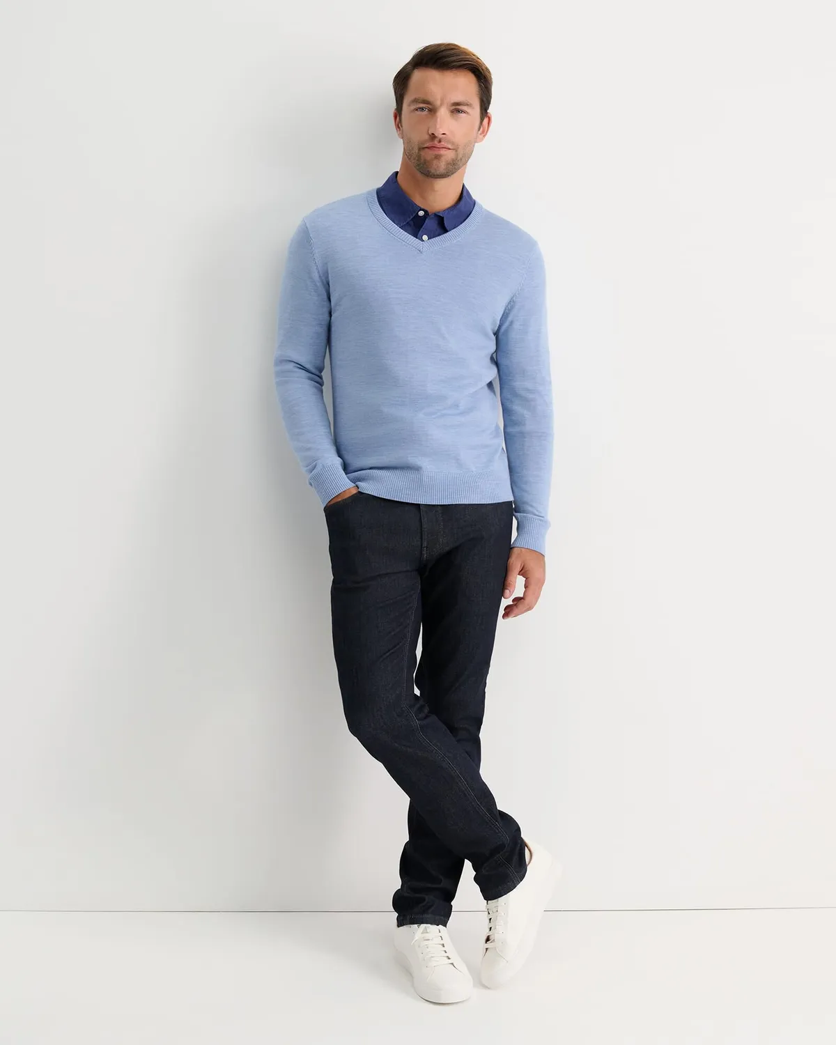 Sportscraft Merino pull col V mérinos homme
