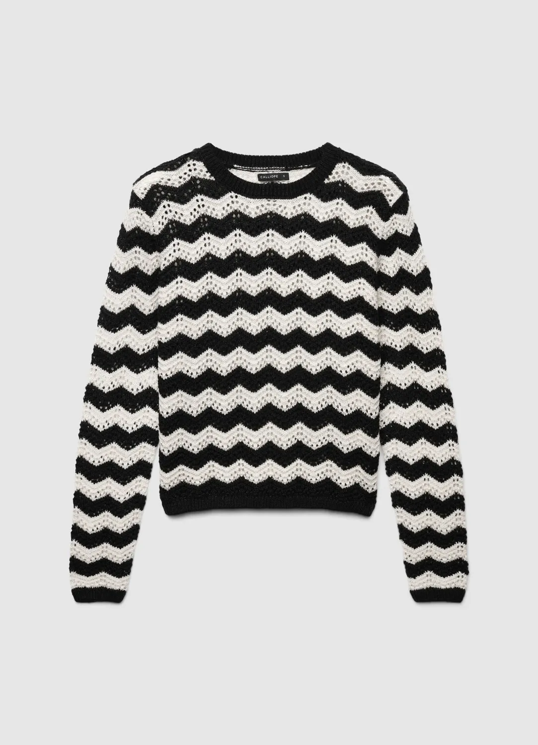 Calliope pull ajouré zigzag brillant femme