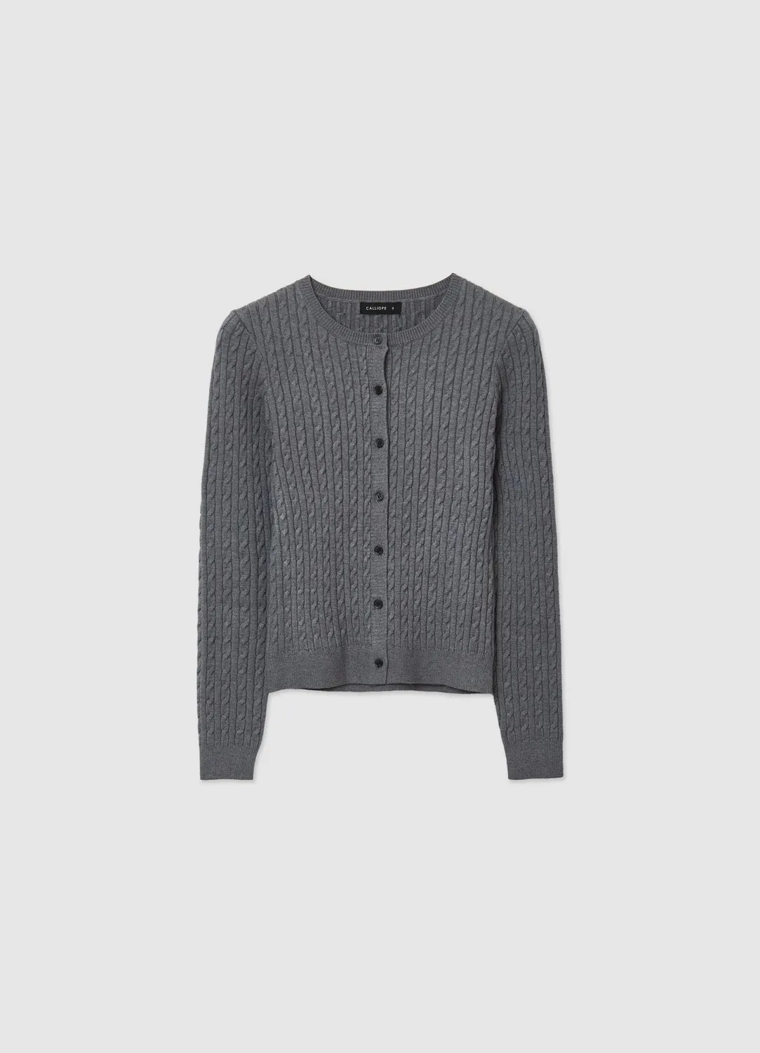 Calliope cardigan torsades femme col rond boutons