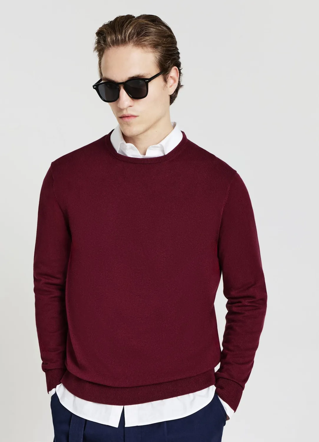 Calliope Profils Contraste Pull Homme Col Rond