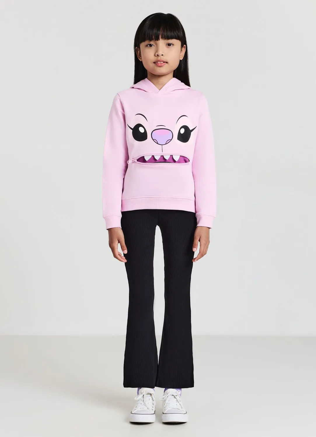 Calliope Angel sweat fille à capuche poche zippée