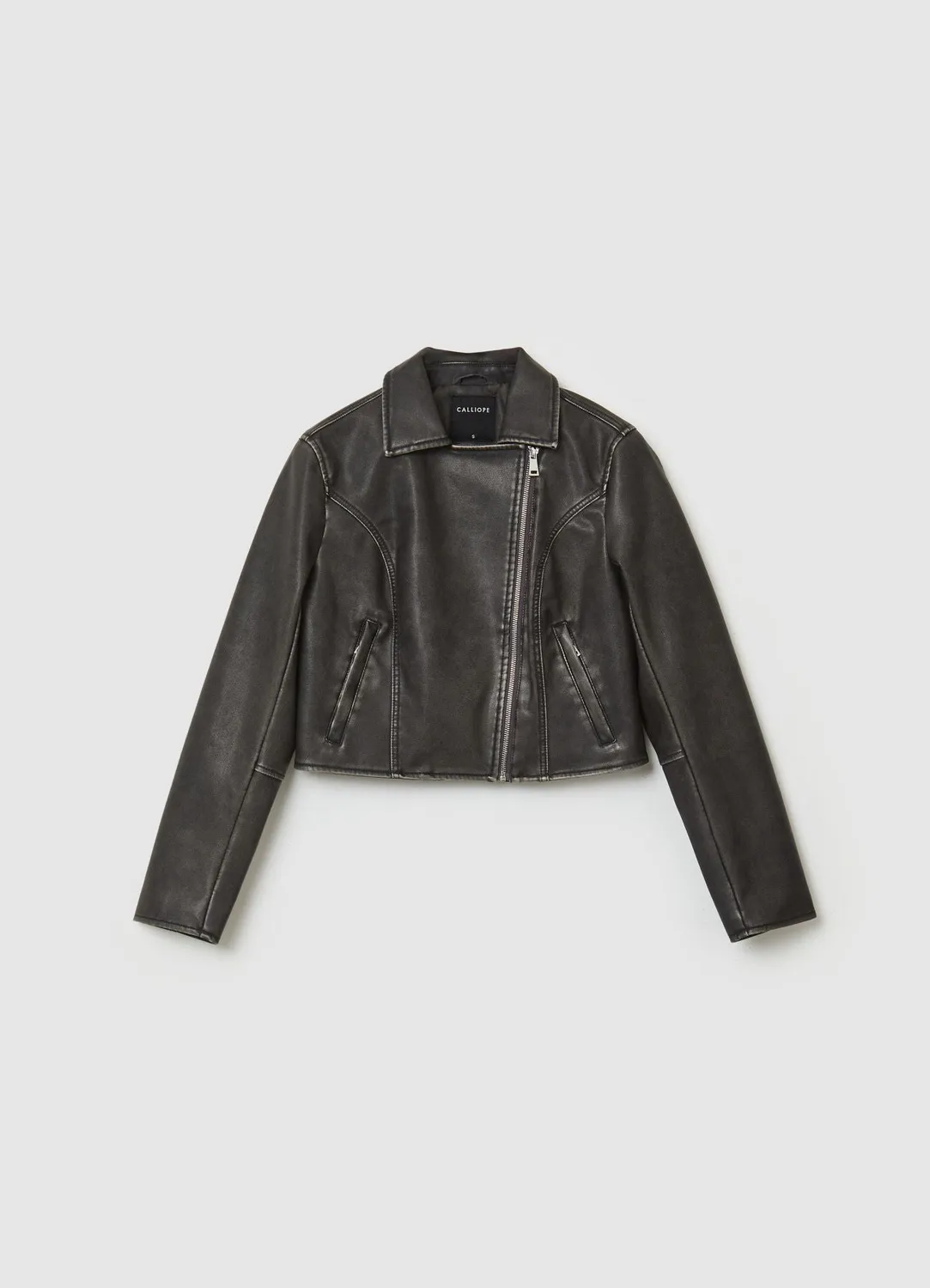 Calliope chiodo effet usé femme perfecto zip