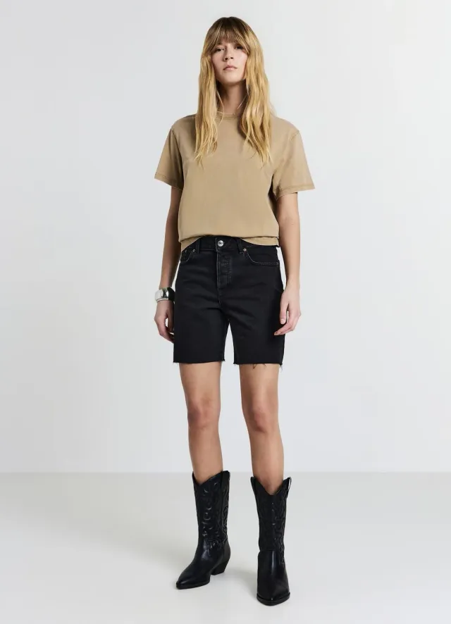 Calliope t-shirt délavé coton femme manches courtes
