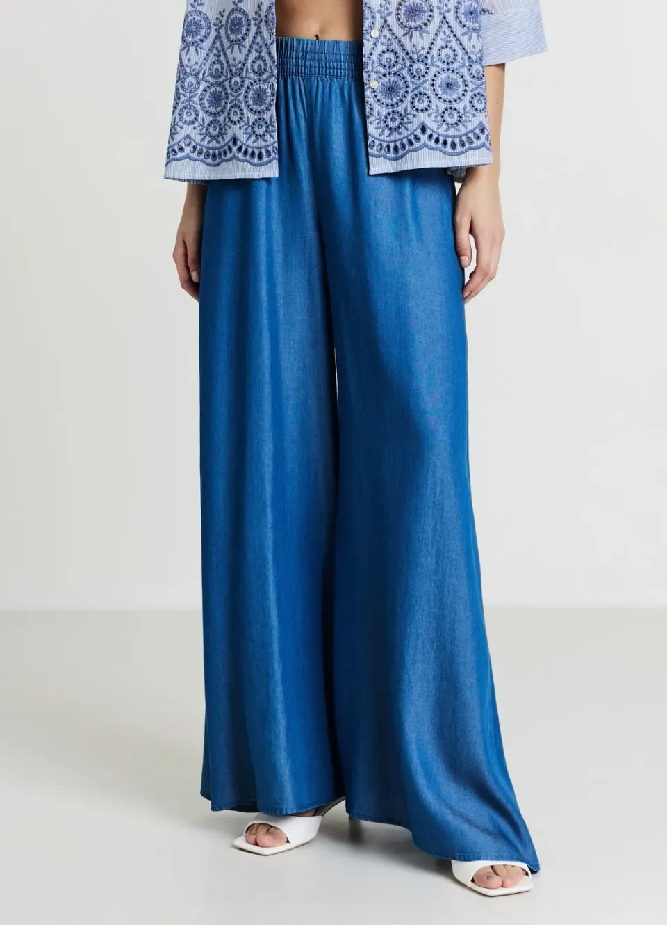 Calliope jupe-pantalon femme large taille élastique