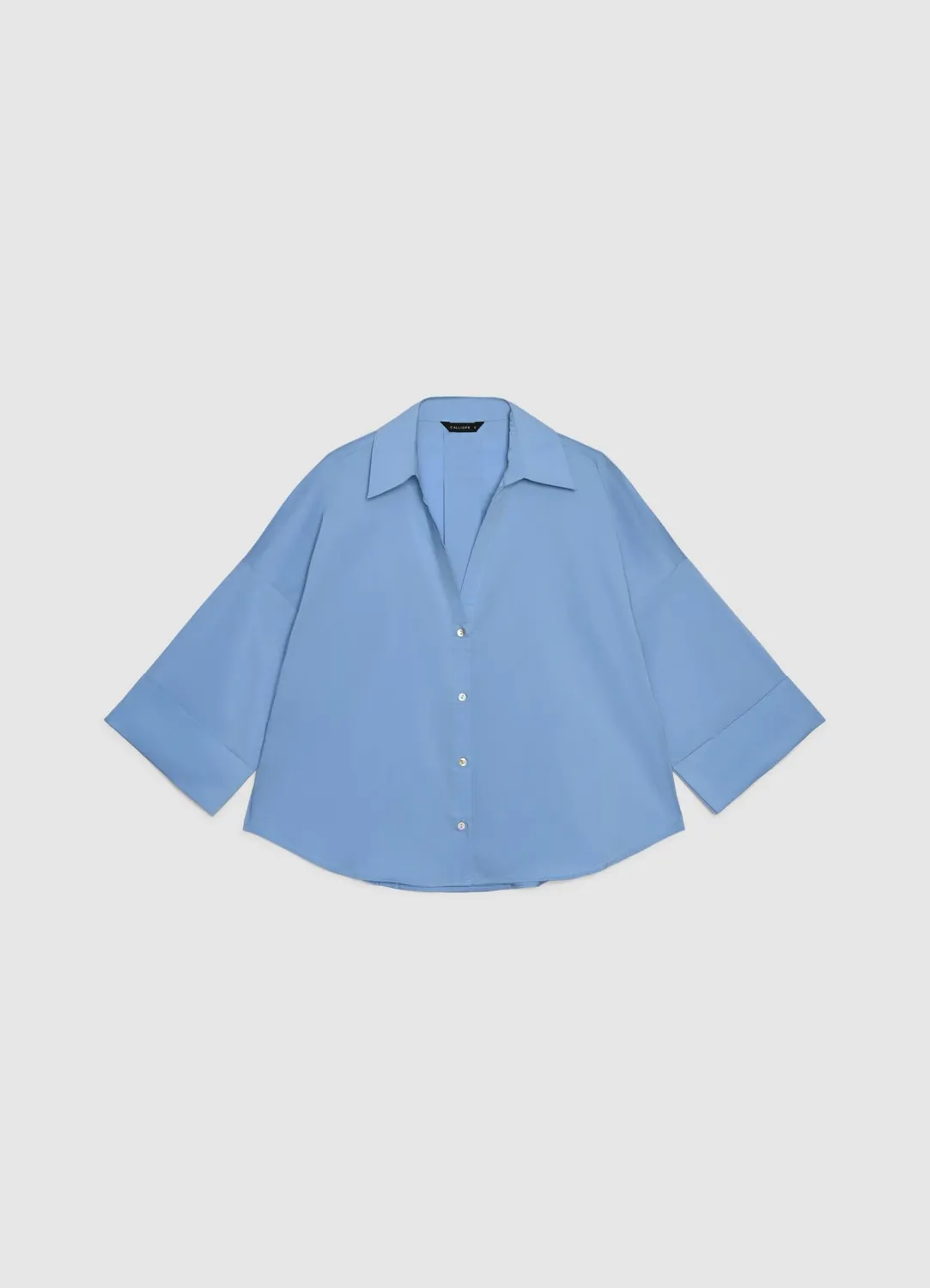 Calliope chemise oversize col V manches courtes