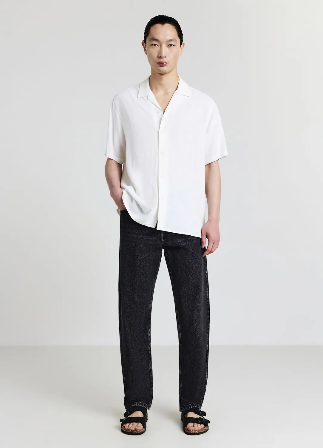 Calliope Chemise bowling homme lin manches courtes