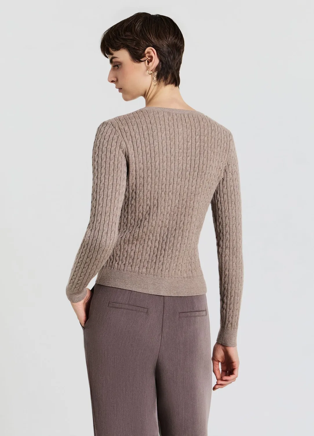 Calliope cardigan torsades boutonné col rond XS-XL