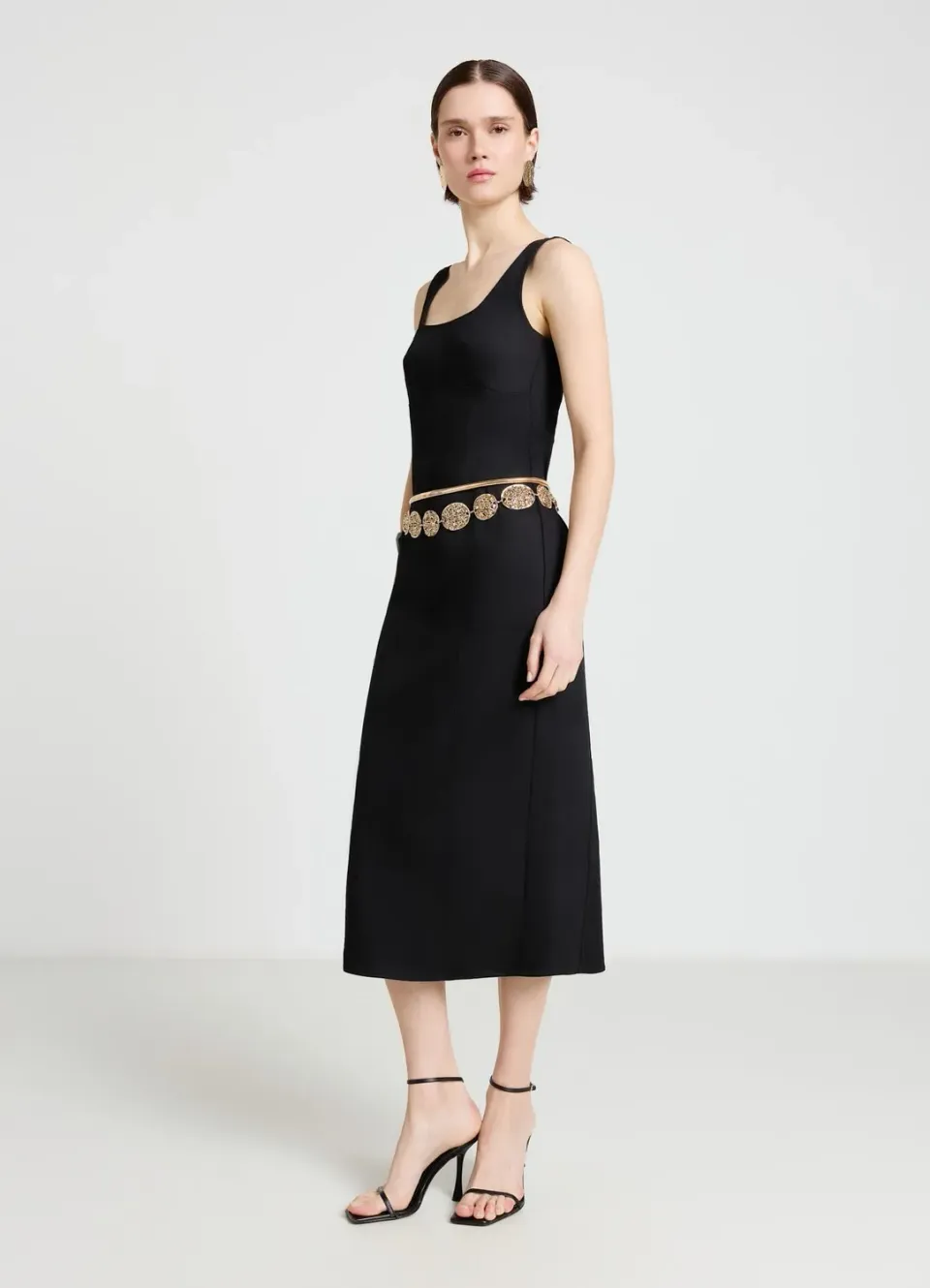 Calliope Atelier Robe fourreau midi femme coutures