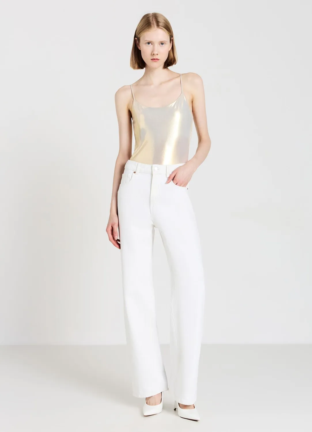 Calliope Body enduit brillant body femme bretelles