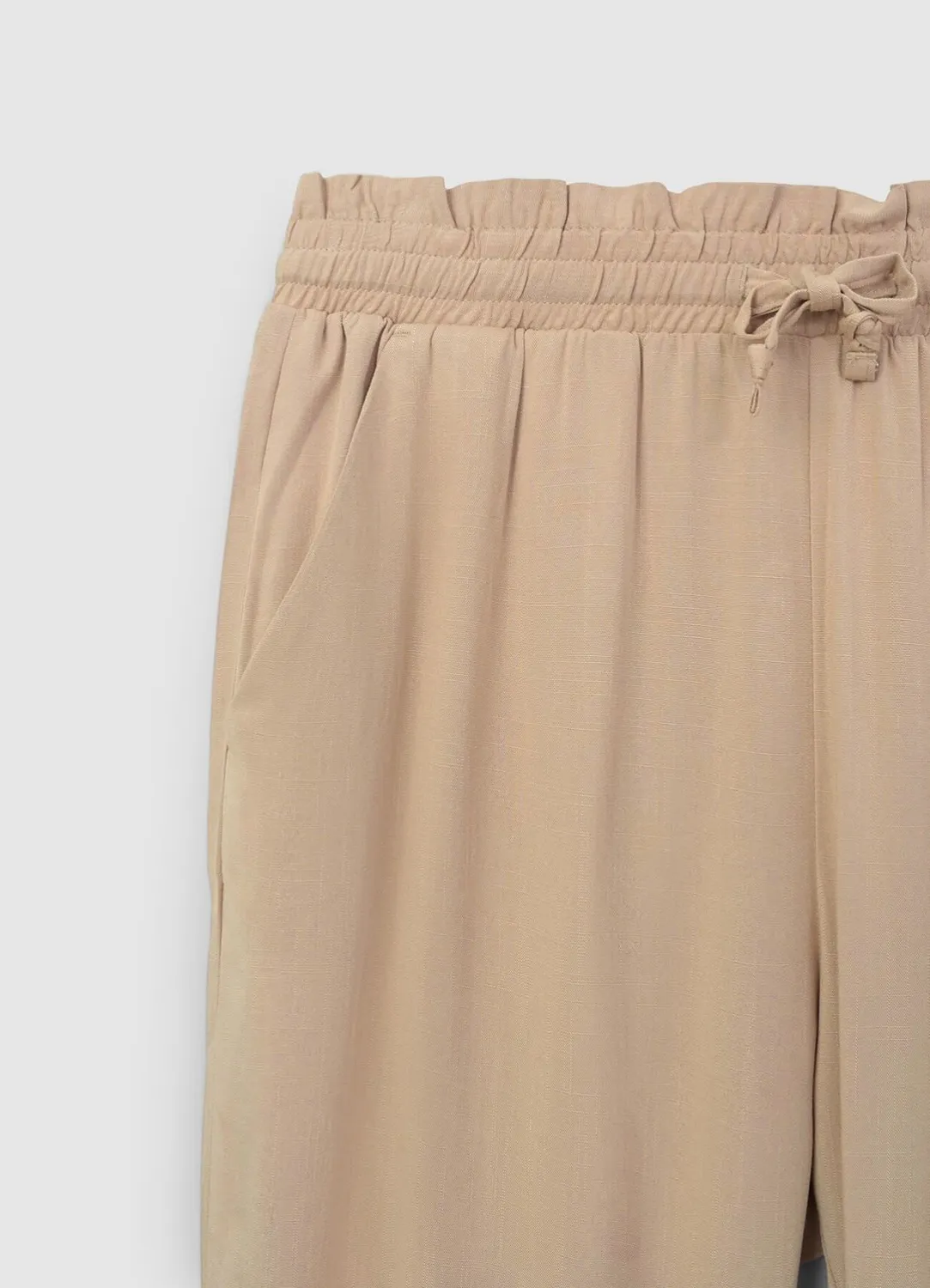 Calliope pantalon long femme uni à cordon