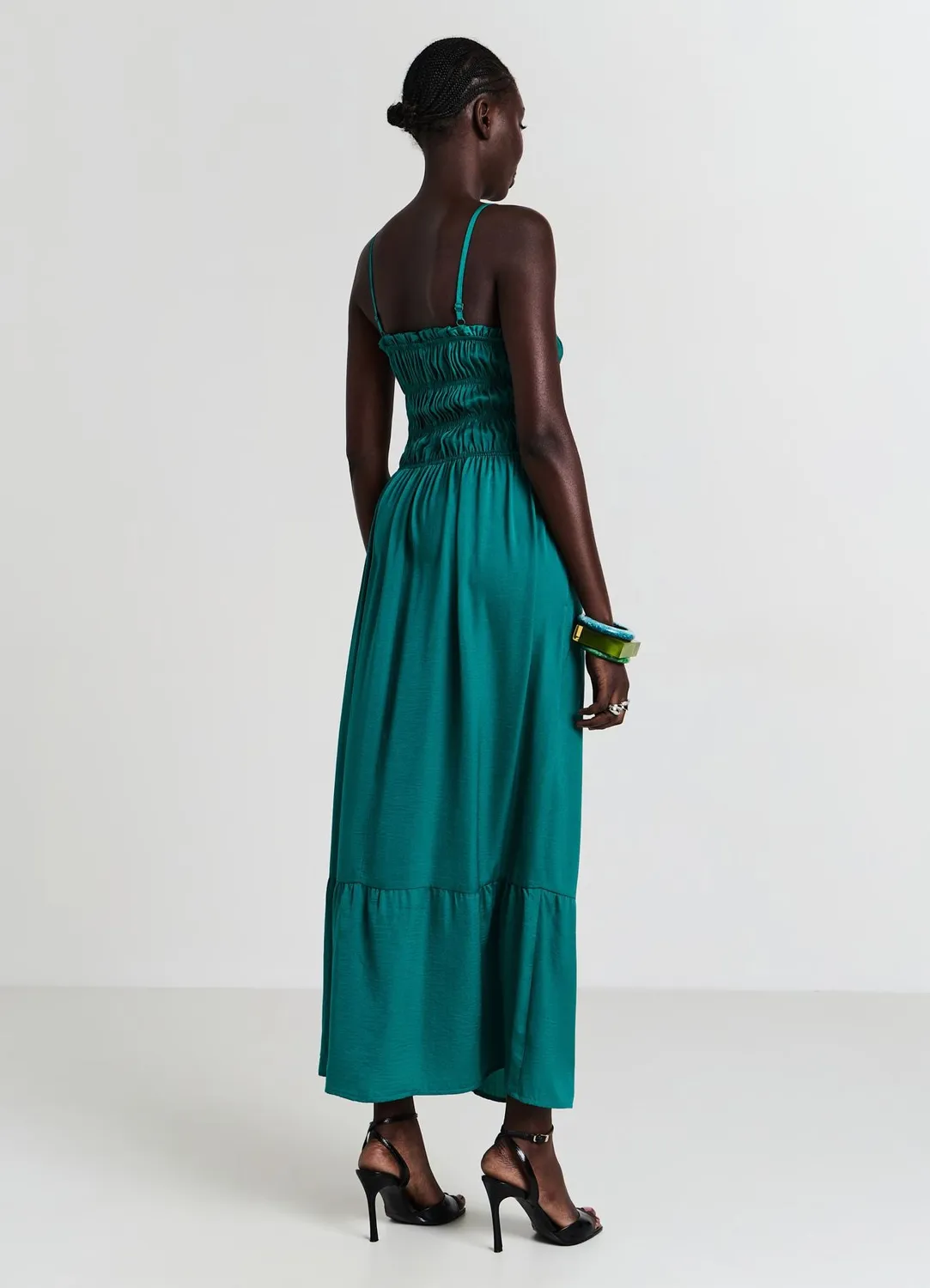 Calliope robe longue smock bretelles femme smock
