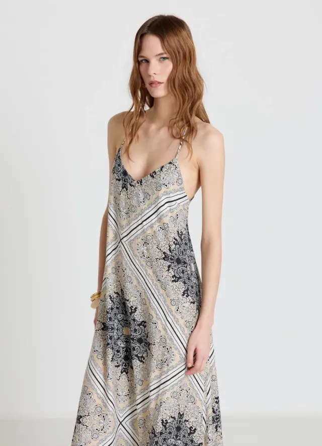 Calliope robe longue femme bandana dos nu S