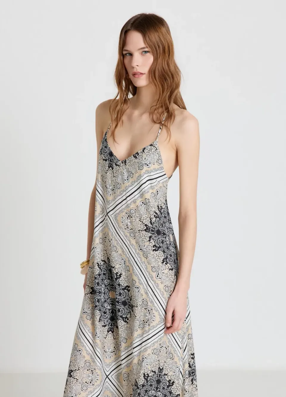 Calliope robe longue femme bandana dos nu S