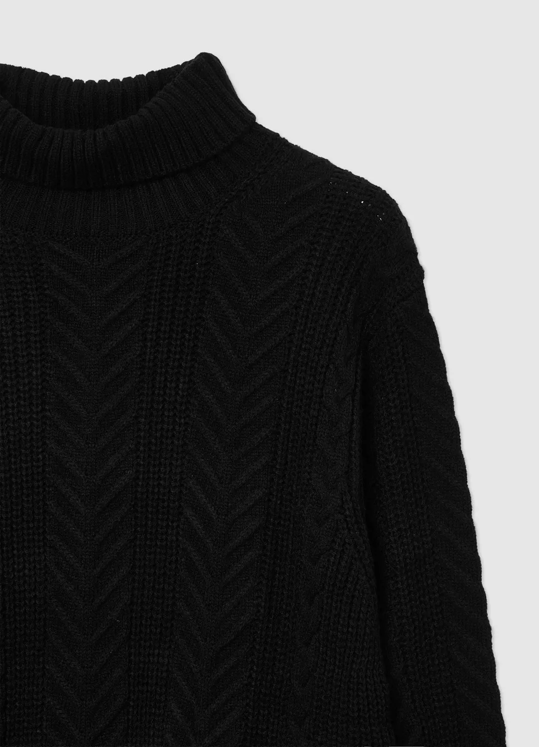 Calliope pull col roulé à tresses homme uni